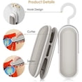 thumbnail image 5 of Blanco Mini máquina de sellado portátil Máquina de sellado térmico 2 en 1 Sellador de bolsas pequeño y práctico Mini sellador de bolsas térmicas con gancho para bolsas Chips Almacenamiento de alimentos Snack Bolsa fresca Rojo Verde, 5 of 5