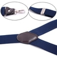 thumbnail image 3 of MOJOGO Mens Y Shape Suspenders Fashion Adjustable Elastic Braces Wedding Dress Suspenders with 4 Loop Black Free Size, 3 of 6