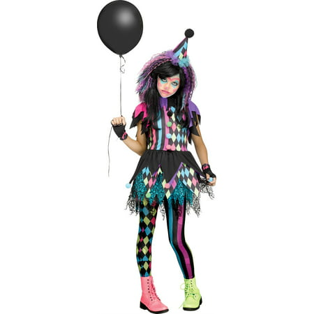 Girls Twisted Circus Clown Halloween Costume  XL