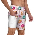 thumbnail image 3 of Picia Colorful Donuts pattern Mens Swim Trunks with Compression Liner Stretch Beach Shorts Quick Dry with Zipper Pockets No-Chafing Board Shorts-XX-Large, 3 of 9