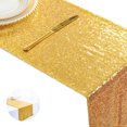 thumbnail image 3 of Wedding Banquet Party Decoration Round Table Cloth Sparkly Pink Gold Sequin Table Runner for Wedding / Events Decoration, 3 of 9