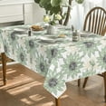 thumbnail image 2 of Rectangular Tablecloth 60×104 Inch, Seasonal Vintage Daisy Green Washable Table Cover for Party Picnic Dinner Decor, 2 of 6