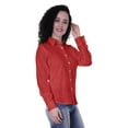 thumbnail image 2 of Moomaya Full Sleeve Cotton Collar Shirts For Womens Formal Plain Workwear, 2 of 7