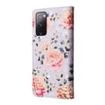 thumbnail image 2 of Wallet Case for Samsung S20 FE with RFID Blocking Credit Card Slots Holder, Cute Patterned Gold Brushing Magnetic Flip Kickstand Wrist Strap Cover for Samsung Galaxy S20 FE, Rural Rose, 2 of 8