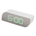 thumbnail image 3 of Reloj digital LED con conversión de 12/24 horas y brillo ajustable, despertador de cabecera GHY-0801, verde, 3 of 14