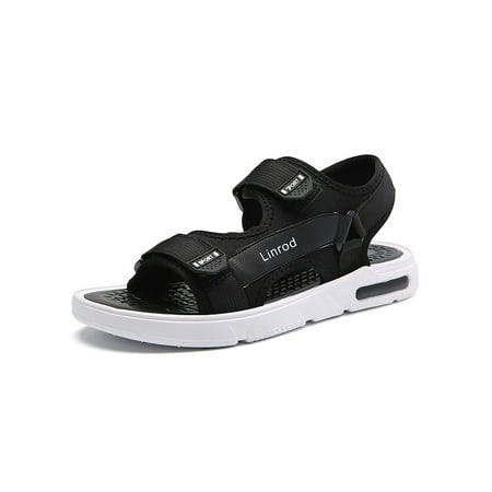 

Daeful Men Beach Sandal Summer Sport Sandals Braided Belt Shoes Mens Non-Slip Adjustable Open Toe Casual Shoe White 1# 8.5
