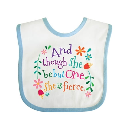 

Inktastic 1st Birthday 1 Year Old Girl She is Fierce Gift Baby Girl Bib
