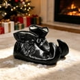 thumbnail image 4 of uublik Womens House Fuzzy Slippers Cozy Memory Foam House Shoes Soft Faux Fur Lightweight Slippers for Indoor Outdoor, Black, 4 of 6