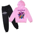 thumbnail image 1 of Pop Hooded Sweatshirt Set| Demo-n Hunters Team Cute Cartoon Design|HUNTR/X Rumi,Mire Zoeyy Kids Long Sleeve Hooded Sweatshirt,Comfortable Relaxed Fit Tee for Women, Girls, Daily Lounge Wear, 1 of 4