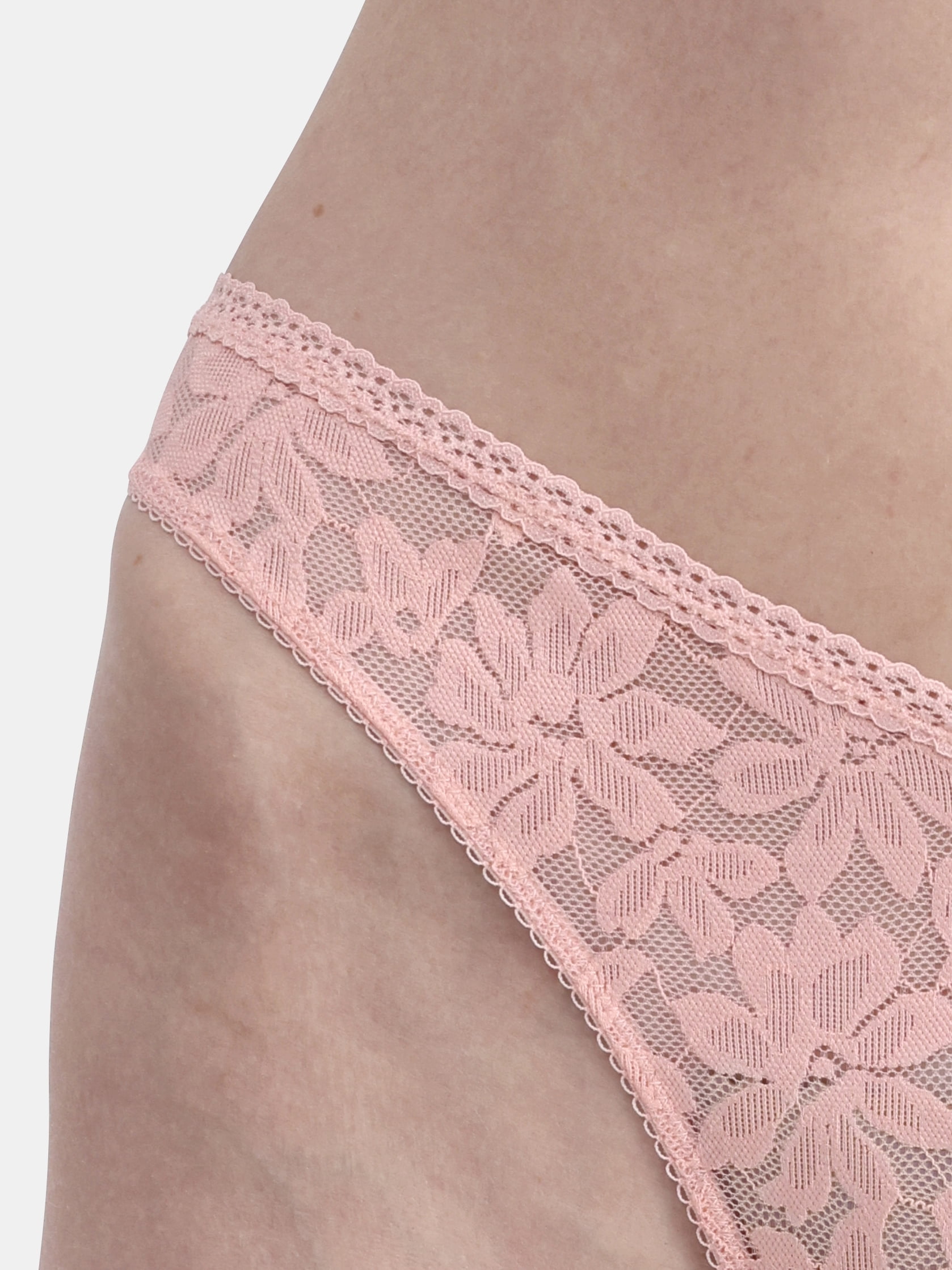 No Boundaries Women's Crossover Lace Thong Panty, Sizes XS to XXXL