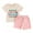 Khaki, variant on Bagilaanoe 2pcs Toddler Baby Girl Shorts Set Short Sleeve Letter Print T Shirt Tops + Shorts 6M 12M 18M 24M 3T Kids Casual Summer Clothes