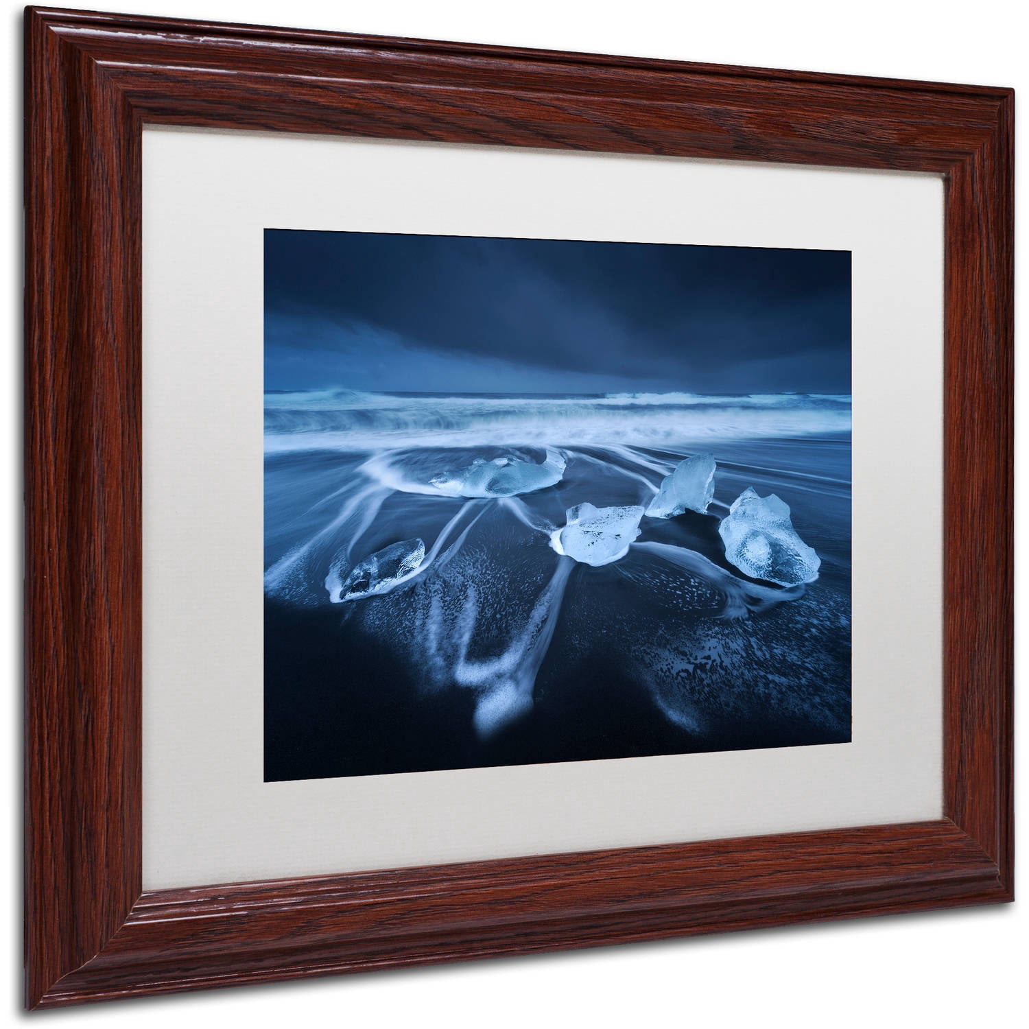 Trademark Fine Art "The Ice Age" Canvas Art by Mathieu Rivrin, White Matte, Wood Frame