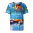 thumbnail image 4 of Blusa de camiseta de manga corta con estampado casual retro de moda para hombre Pompotops  oipoqjl3578, 4 of 8