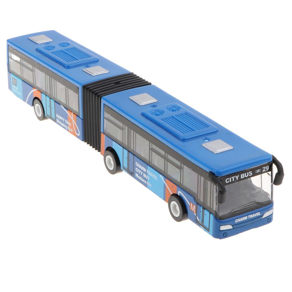 1:64 18cm Long Bus Model Toy Pull Back Alloy Art Crafts Collection 
