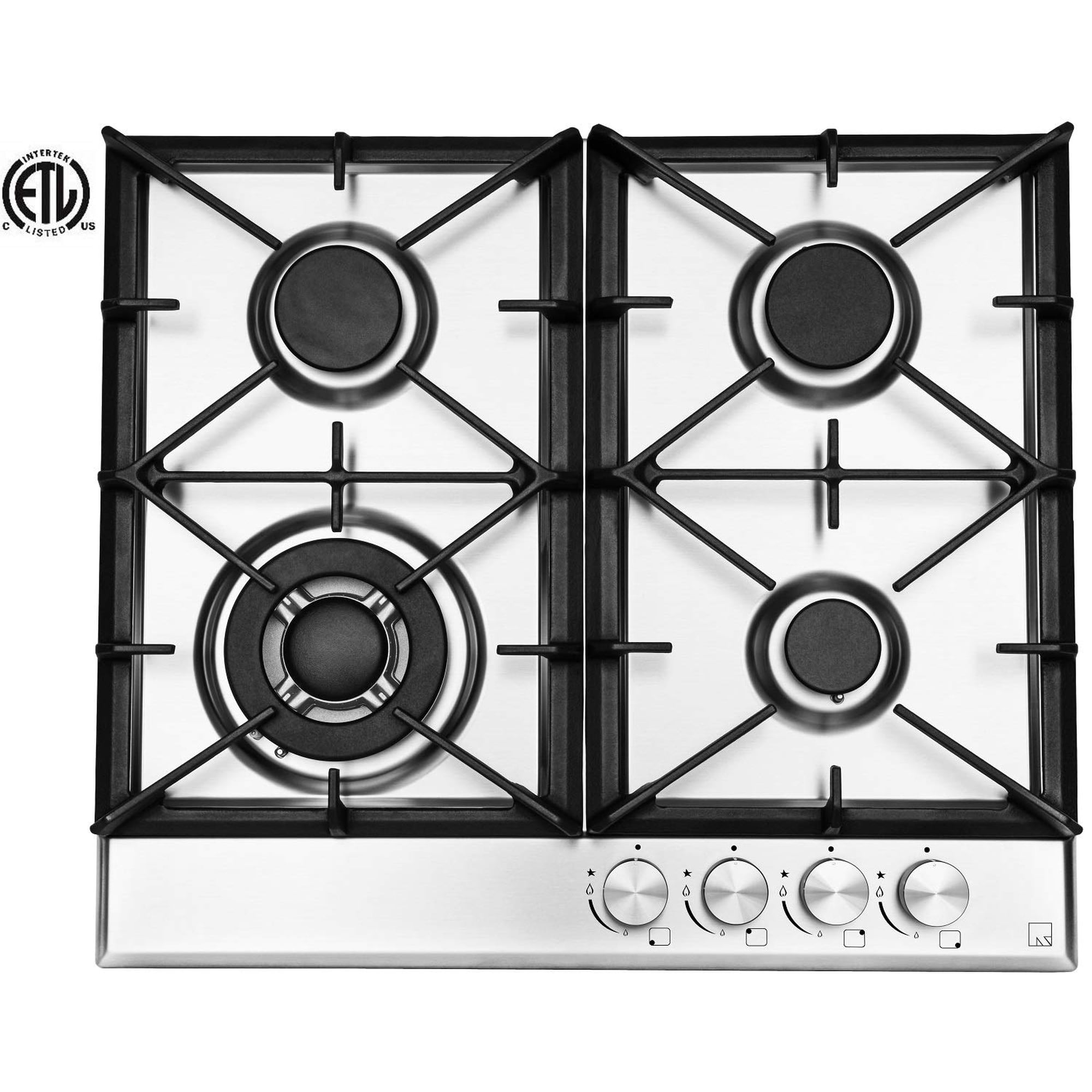 Ramblewood High Efficiency 4 Burner Natural Gas Cooktop, Sealed Burner GC4-50N