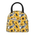 thumbnail image 1 of Disketp Blue Striped Sunflower Bolsa Térmica para Almuerzo, Lonchera con Abertura Amplia y Gran Capacidad, Organizador Reutilizable para Mujeres, Hombres y Adultos, 1 of 6