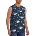 thumbnail image 2 of Haiem Men's Party Shark Cute Print Tank Tops Summer Sleeveless Cut Off Workout T-Shirts Fitness Vest Athletic Undershirts-Medium, 2 of 8