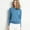 Blue, variant on Sweaters for Women Solid Color Round Neck Basic Fine-Knit Sweater Fall Fashion 2023 Wine