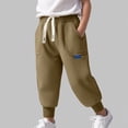 thumbnail image 2 of Gibobby Boys Pants Cargo Pants For Toddler Kids Boys 12 Months 2T 3T 4T Wide-Leg Elastic Waist Loose Long Pants Toddler Boys Clothes Little Boys Winter Pants(5-6 Years,Coffee), 2 of 7