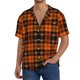 thumbnail image 1 of Fotbe Halloween Tartan Plaid Camisa Estampada de Manga Corta para Hombre, Casual de Verano, Estilo Playero, Sin Arrugas-X-Large, 1 of 5