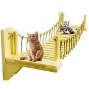 Olizee Wall-Mounted Cat Bridge Cat Kitty Climber Tree Tower Activity Furniture Cat Cloud Shelf Board, S