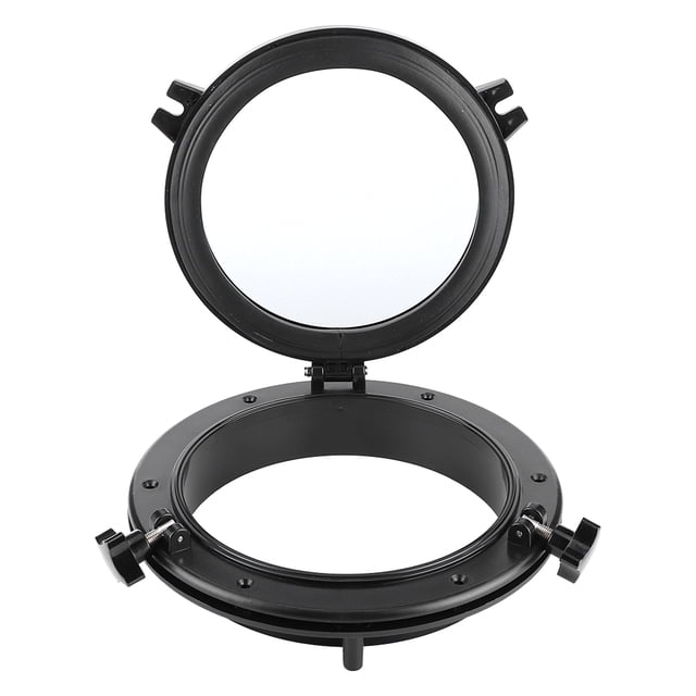 Boat Porthole, Black Sturdy Tempered Glass Porthole 10in For RV Ships Yacht