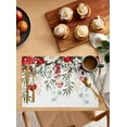 thumbnail image 2 of Placemats Set of 4, Valentine''s Day Romantic Flower and Plants Red Rose on White Kitchen Table Placemats,Non Slip Washable Dining Table Mats Set for Wedding Holiday Party Decoration, 2 of 6