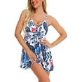 thumbnail image 3 of hirigin Casual Sexy Backless Camisole for Women ,Dress + Shorts , Floral Print Hollow Sexy Deep V-neck, A-line Version Cool Summer Clothing Summer Bikin, 3 of 6