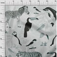 thumbnail image 3 of oneOone Cotton Poplin Black Fabric Tropical Aminal With Leaves Sewing Craft Projects Fabric Prints By Yard 42 Inch Wide, 3 of 4