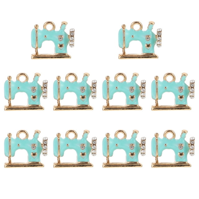 Miangastore 10Pcs Lovely Pendants Jewelry Sewing Machine Shape Decors Key Ring Pendants