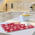 thumbnail image 6 of Red White Snowflake Christmas Dish Drying Mat Absorbent Microfiber Dish Drying Pad Drainer Mats for Kitchen Counter 16 x 18 In, 6 of 8