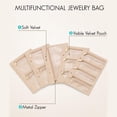 thumbnail image 5 of Elegant Jewelry Display Organizers Bags Multi Compartments Secure Storage Pouches For Rings Earrings Necklaces, 5 of 9