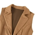 thumbnail image 7 of Gaexia Vest for Women,Elegant Suede Long Vest Outerwear Coat Retro Slim Fit Open Front Cardigan Style Timeless Womens Fashion Piece, 7 of 7