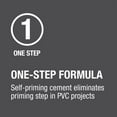 thumbnail image 3 of Oatey 4002399 4 oz Fusion Single Step Clear Cement for Medium PVC, 3 of 6