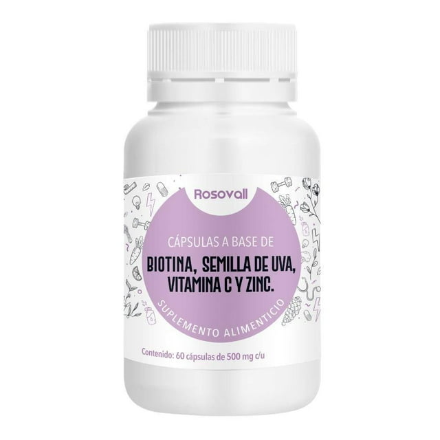 Suplemento alimenticio Rosovall Altus biotina 60 cápsulas 500 mg