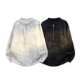 thumbnail image 4 of qucoqpe Men's Tie-Dye Print Quarter-Zip Sweatshirt Fall Winter Plus Size Casual Crewneck Sweatshirts Top Long Sleeve Pullover Shirts, 4 of 4