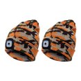 thumbnail image 1 of Gorro de montañismo con luz LED, 2 uds., gorro de punto con iluminación para correr, ciclismo y escalada, 1 of 5