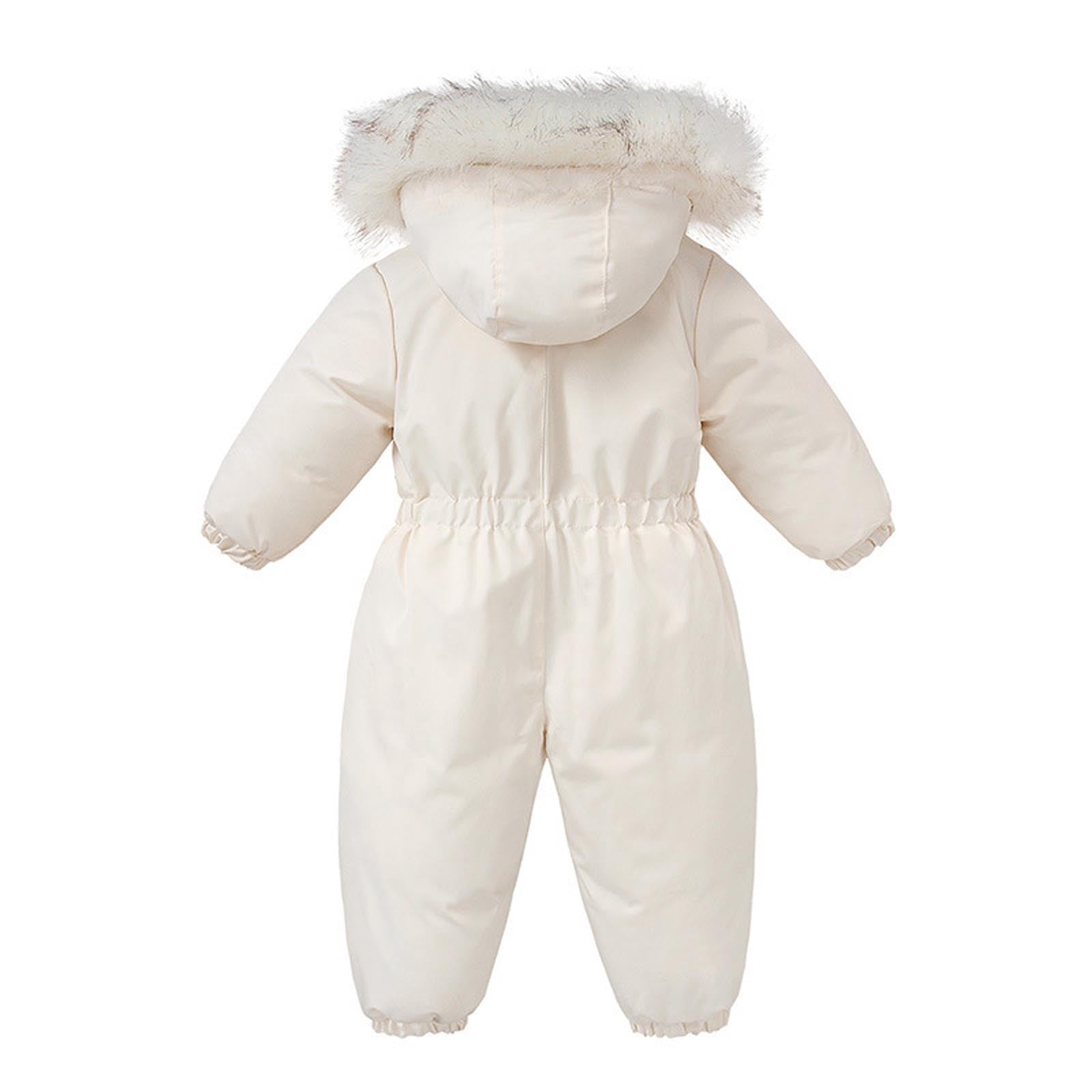 Hicidod Toddler Snow Suit Hooded Waterproof Windproof One Piece Ski Suits Winter Thicken Warm Jumpsuits Outdoor Jackets Coats