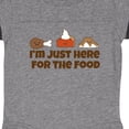 thumbnail image 3 of Inktastic I'm Just Here for the Food Boys or Girls Baby Bodysuit, 3 of 4