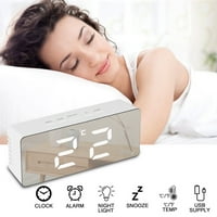 Alarm Clocks For Kids Walmart Com - product image new creative bedside home alarm clock mirror lamp led digital night light thermometer display 2