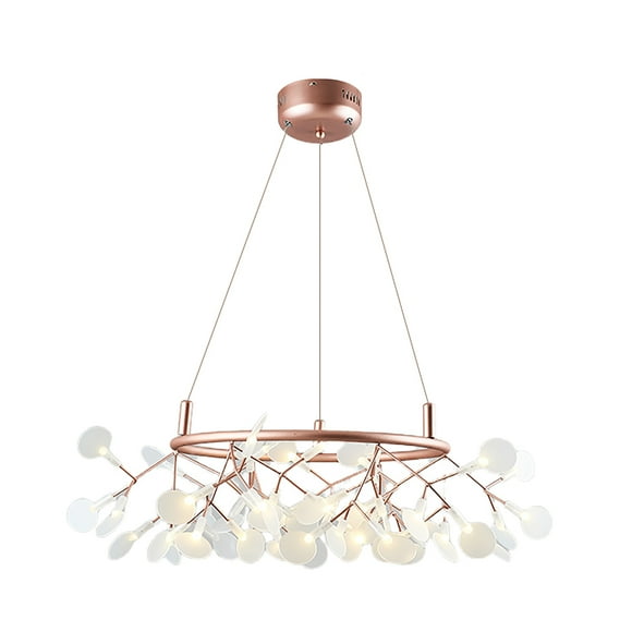 24" Diameter, up to 67" Tall, 54 lights Plug in Sputnik Chandelier Acrylic Lampshade Modern Lighting Fixture with Adjustable Height for Living Room Bedroom Dining Room Entryway Hallway 18745