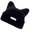 Black, variant on Cats Ear Pattern Hat Furry Knitted Hat Soft Warm Winter Autumn Hat with Letter