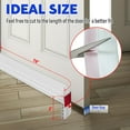 thumbnail image 3 of 2 Pack Door Draft Stopper for Bottom of Door - 2"W x 78"L Under Door Sweep, Blocks Cold Air, Noise, Light & Bugs - for Exterior/Interior Doors, Weather Stripping Seal (White), 3 of 7
