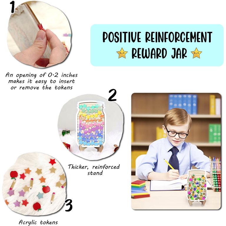 Star Reward System Magnetic Reward Jar Set - 2 Pack Star Jars With ...