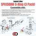 thumbnail image 3 of Captain O-Ring  Replacement SPX1500W Strainer Housing O-Rings for Hayward Power-Flo Filter Pump SP1500 SP1580 SP1705 SP1780 etc 3 Pack, 3 of 7