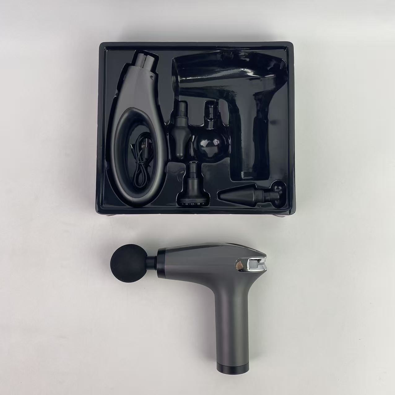 DRIOAUK Massage apparatus,Massage Gun, Muscle Therapy Gun for Athletes, Deep Tissue Percussion Body Muscle Massager with 30 Adjustable Speeds, 6 Types of Massage Heads