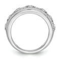 thumbnail image 2 of Solid 14K White Gold Diamond Wedding Band Ring Size 8.5 (.145 cttw.), 2 of 8