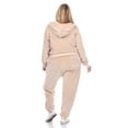 thumbnail image 4 of White Mark Women's 2 Piece Velour Tracksuit Set, 4 of 6