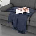 thumbnail image 5 of Kathy Ireland Oversized Chenille Polyester Fringed Basket Throw - Vintage - 50” X 70”, 5 of 6