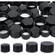 thumbnail image 1 of 56 tapones de rosca de plástico negro con revestimiento de espuma, 4 estilos, 18 mm, 24 mm y 28 mm, planos y redondos, para frascos y botellas con rosca., 1 of 6